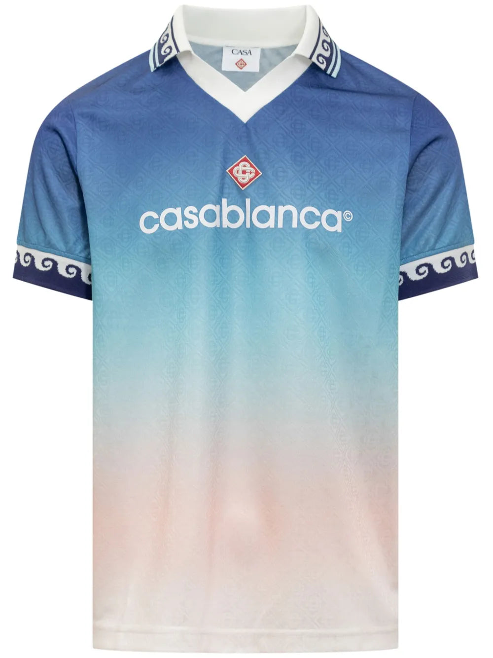 Casablanca  gradient-jacquard football jersey