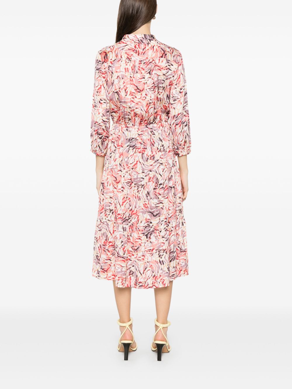BOSS abstract-print midi dress