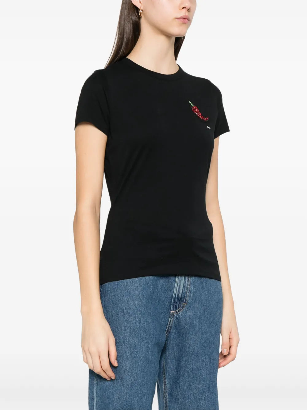 BOSS  chilli pepper-embellished T-shirt