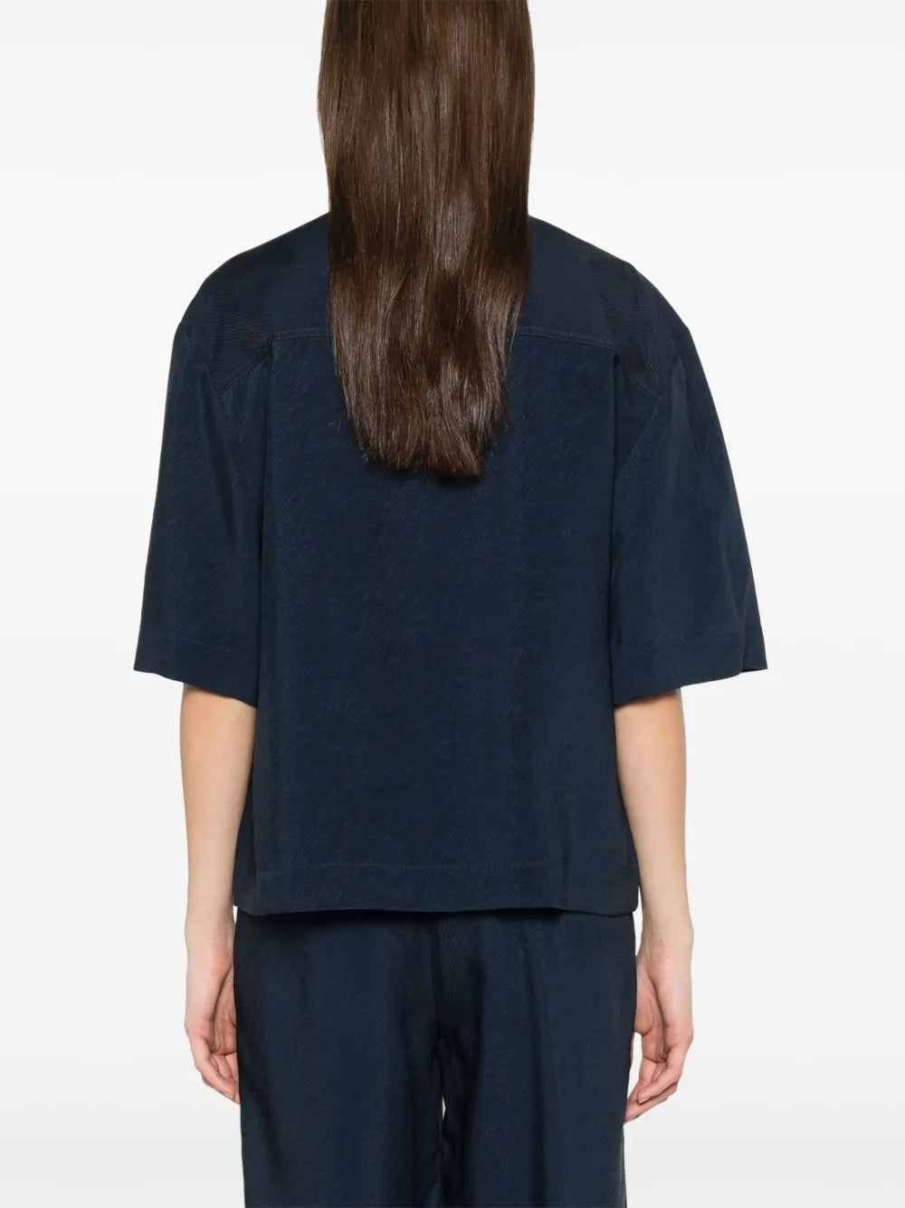 BOSS  band-collar shirt