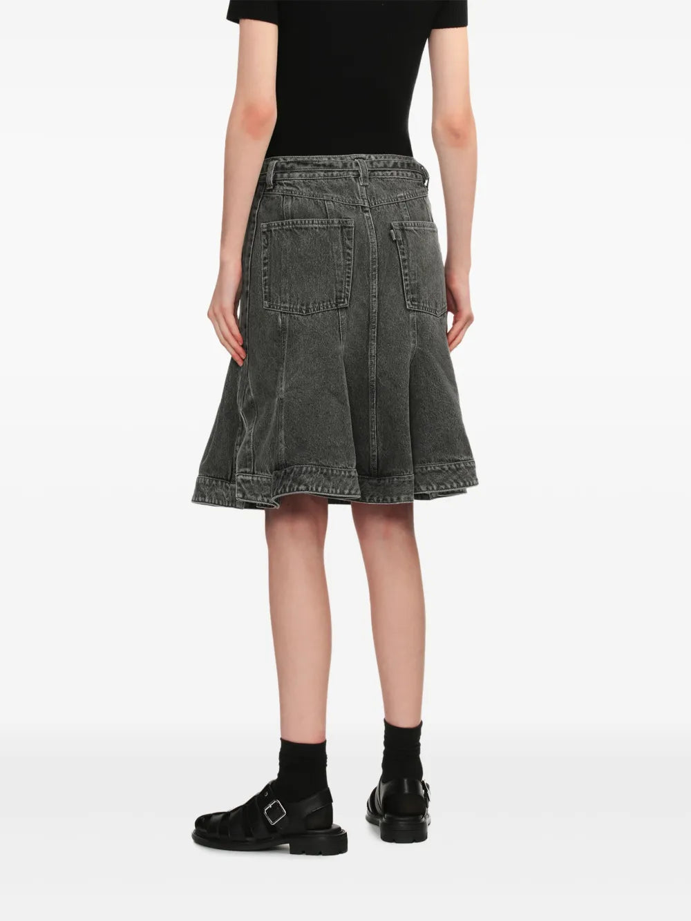 3.1 Phillip Lim grey  belted denim skirt