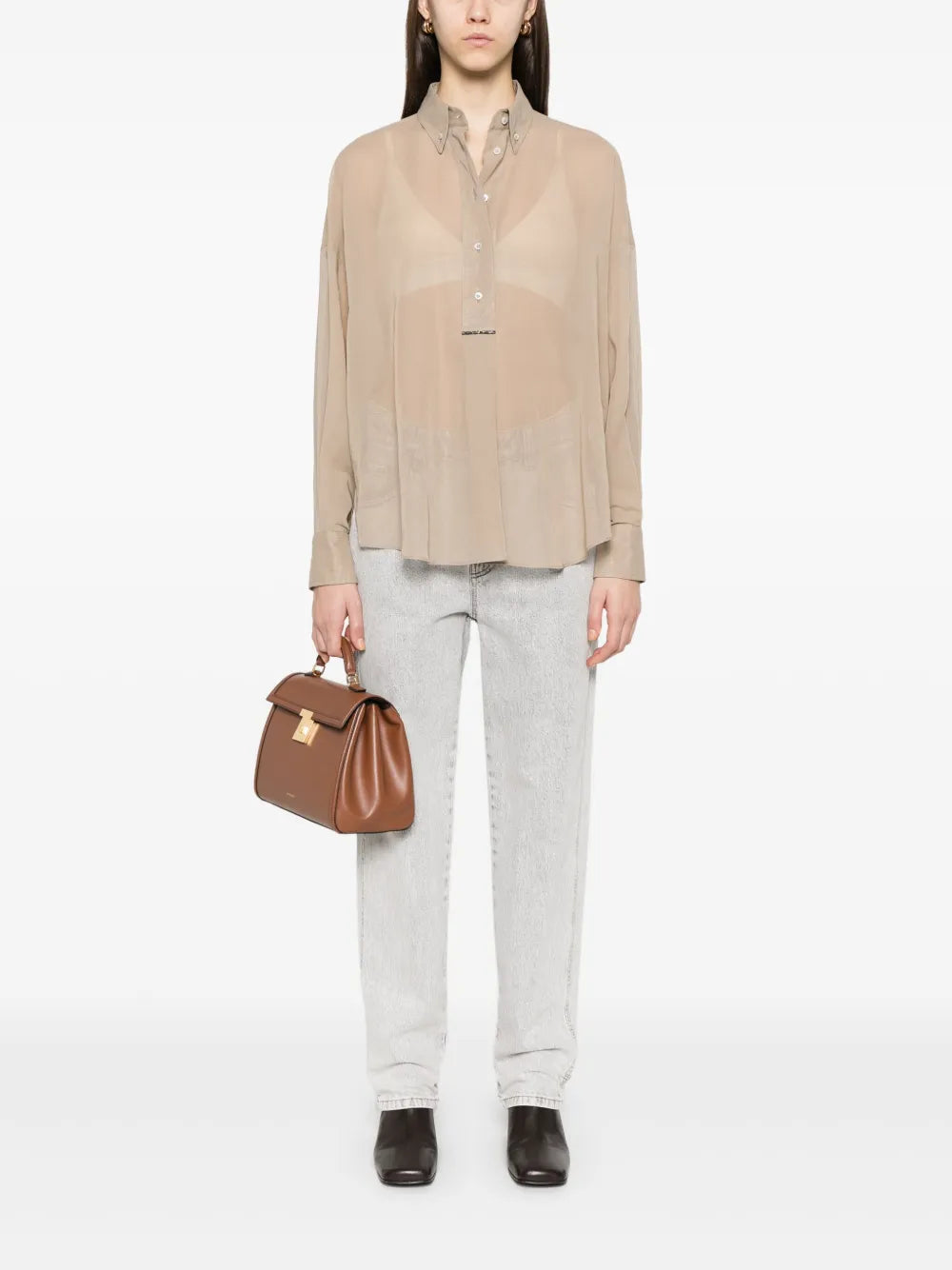 Brunello Cucinelli organza blouse - Image 2