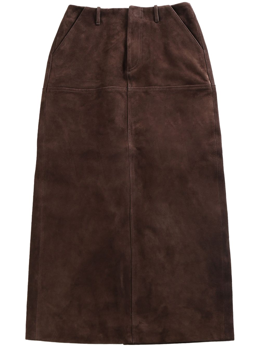 ATELIER NEW YORK  suede midi skirt