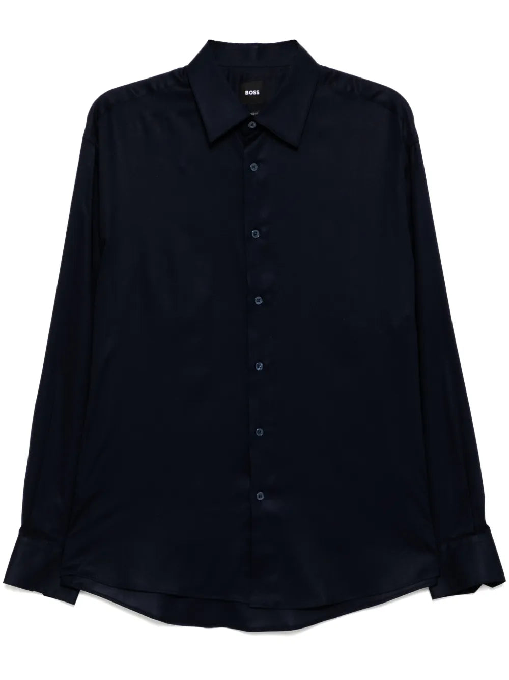 BOSS navy blue long-sleeved shirt
