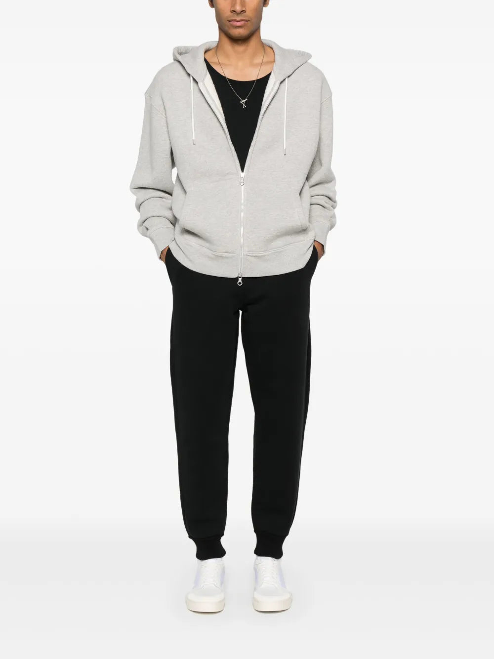 AMI Paris  Ami-de-Coeur-motif track pants
