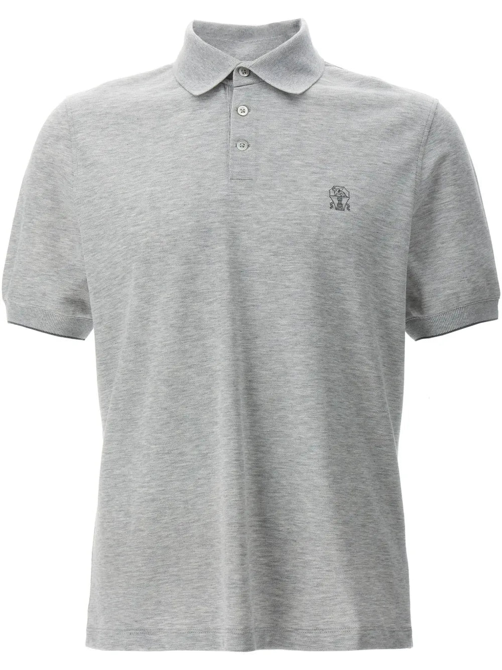 Brunello Cucinelli  logo-embroidery piqué polo shirt