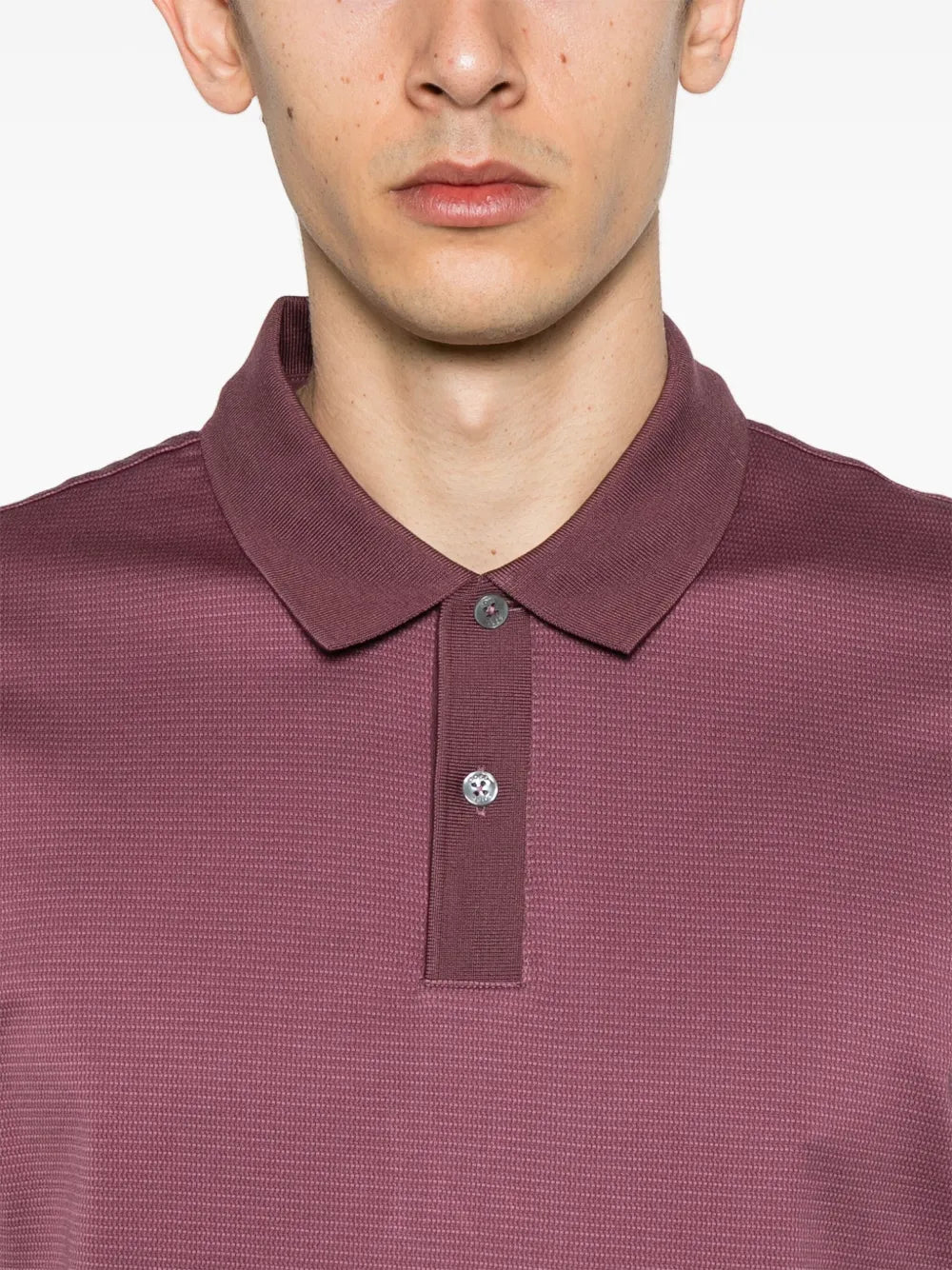 BOSS  micro-pattern polo shirt