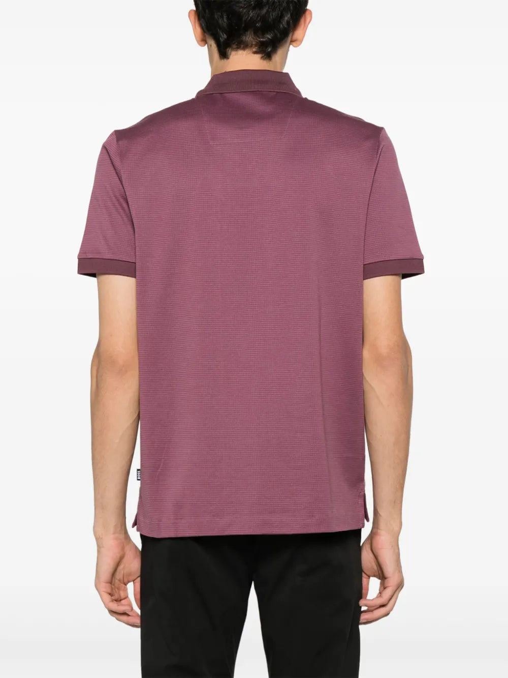BOSS  micro-pattern polo shirt