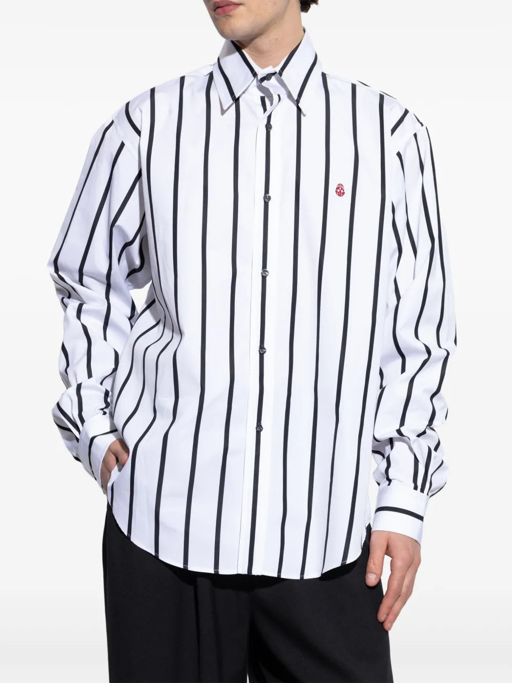 Alexander McQueen Skull striped shirt