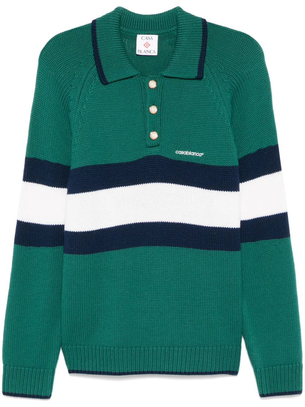 Casablanca  colourblock polo shirt