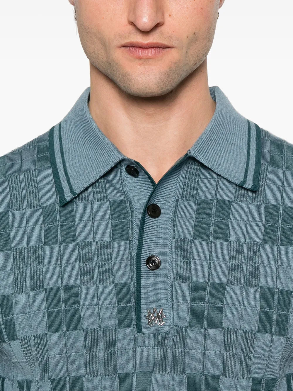 AMIRI checked polo shirt