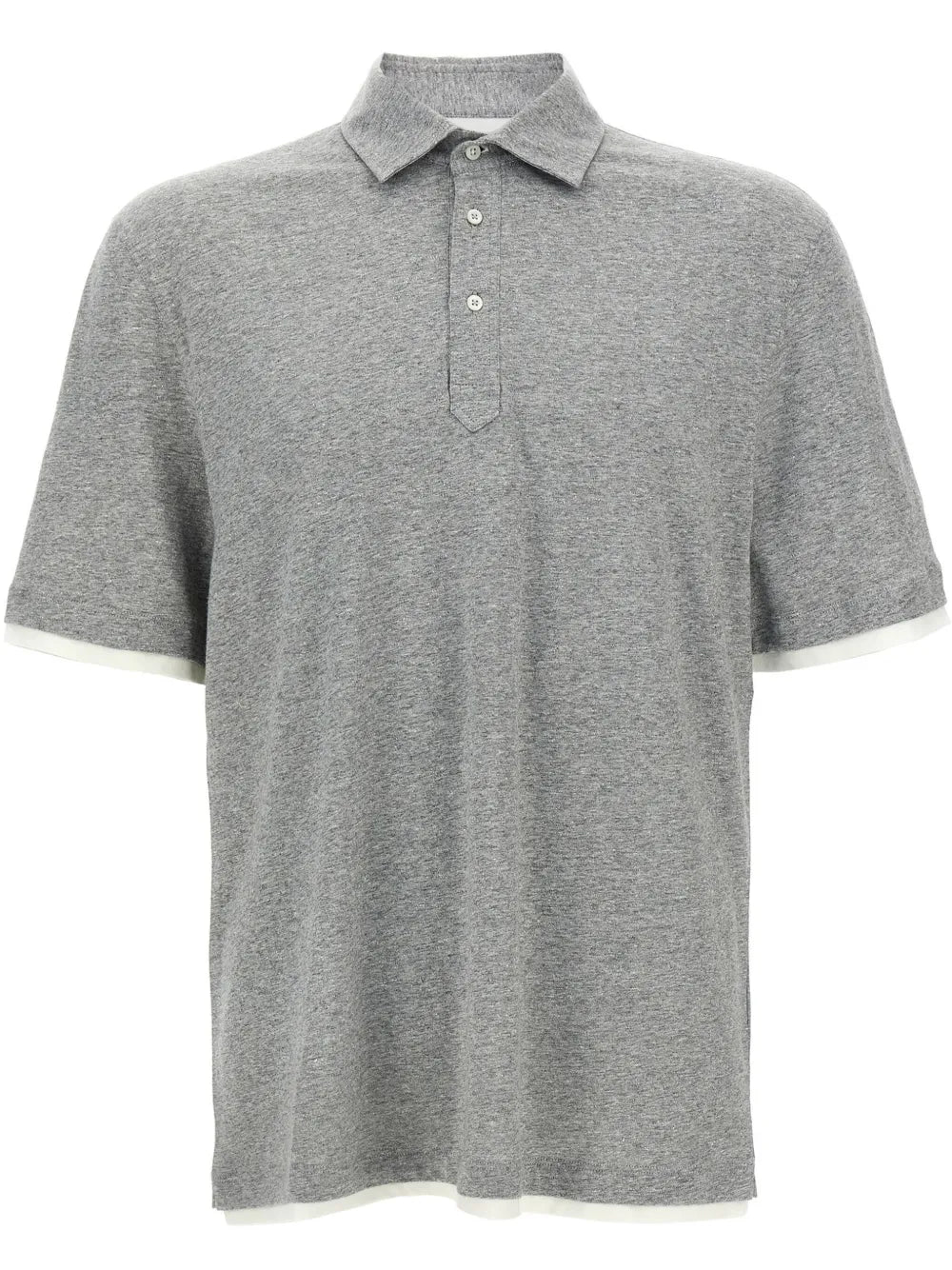 Brunello Cucinelli  mélange-effect polo shirt