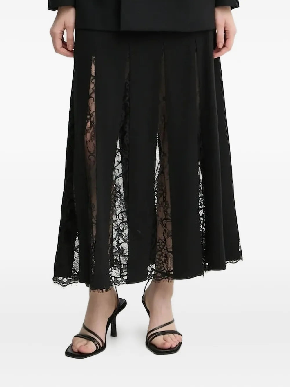 A.L.C.  lace-insert midi skirt