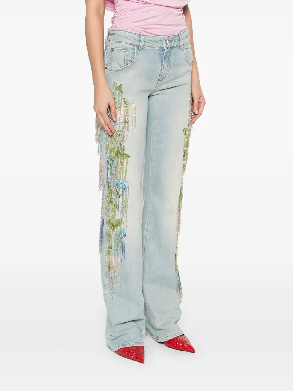 Blumarine  bead-tassel jeans