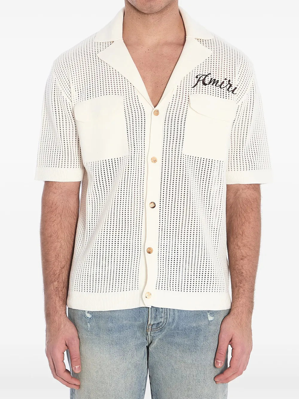 AMIRI  mesh polo shirt