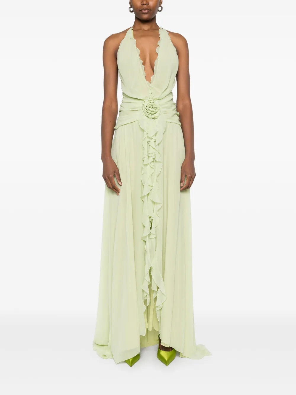 Blumarine  floral-appliqué maxi dress