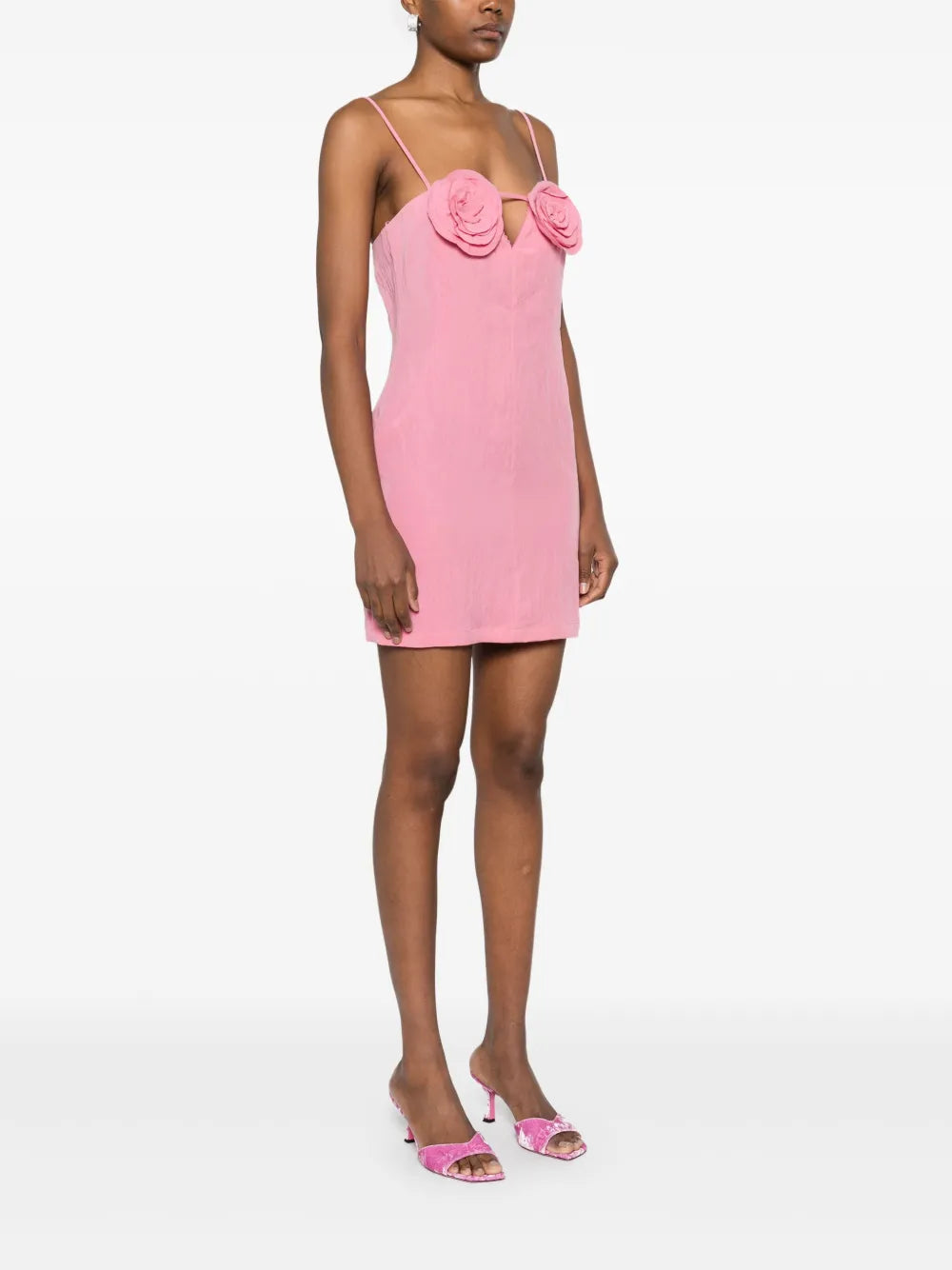 Blumarine floral-appliqué mini dress