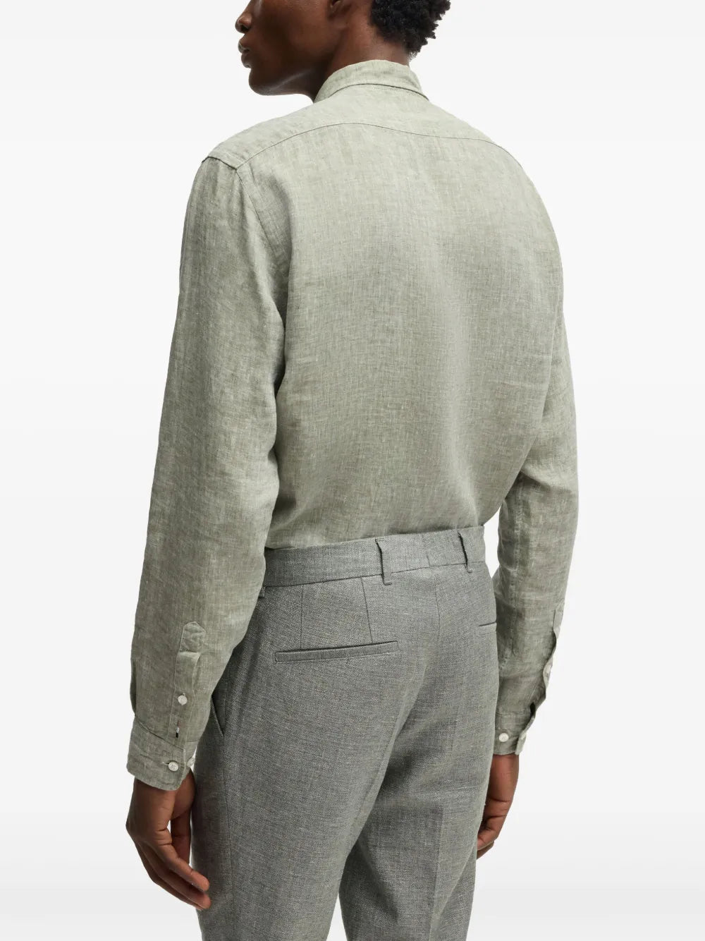 BOSS  button-down linen shirt