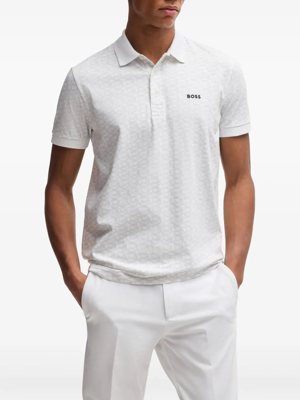 BOSS printed polo shirt