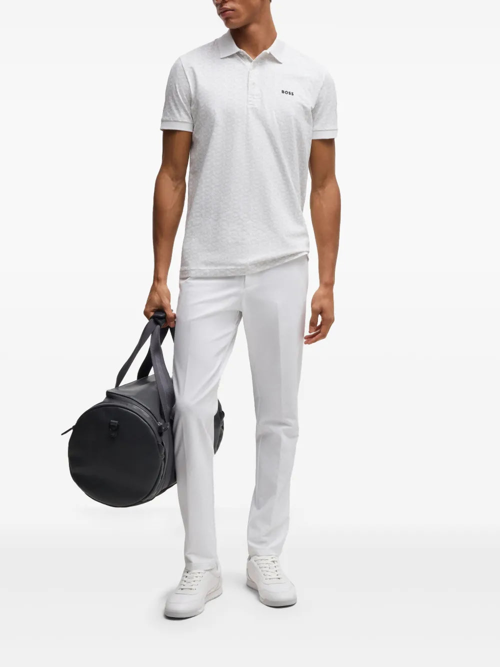 BOSS printed polo shirt