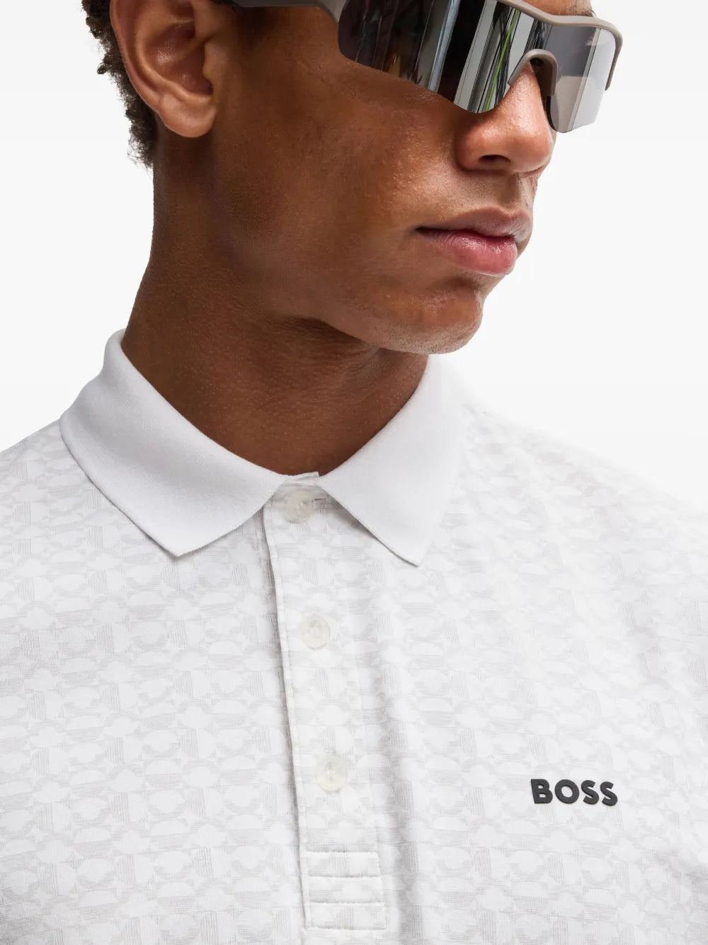 BOSS printed polo shirt