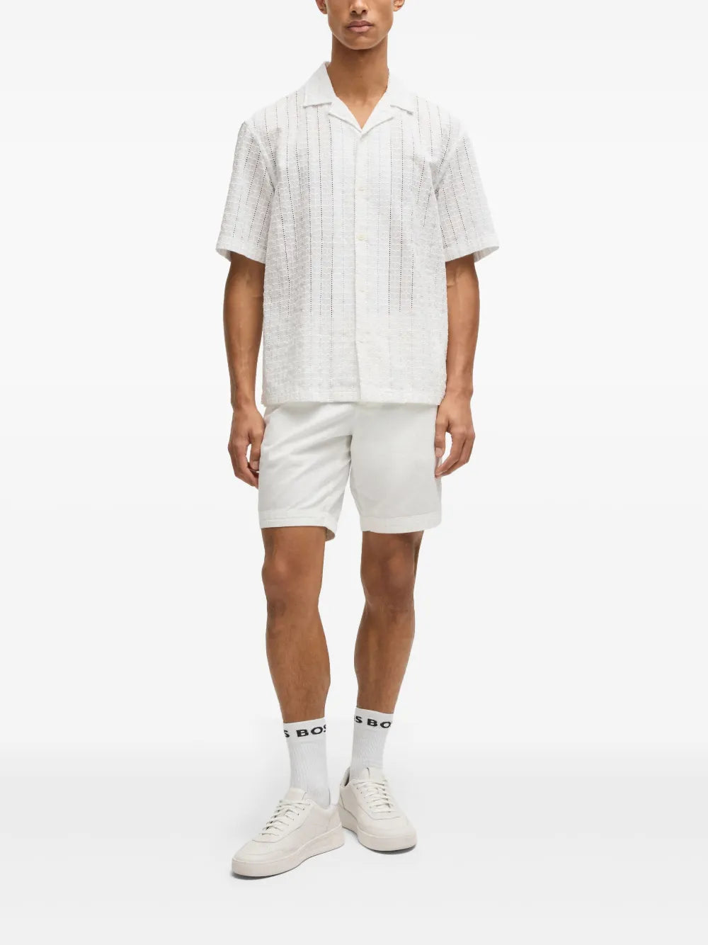 BOSS  broderie-anglaise shirt