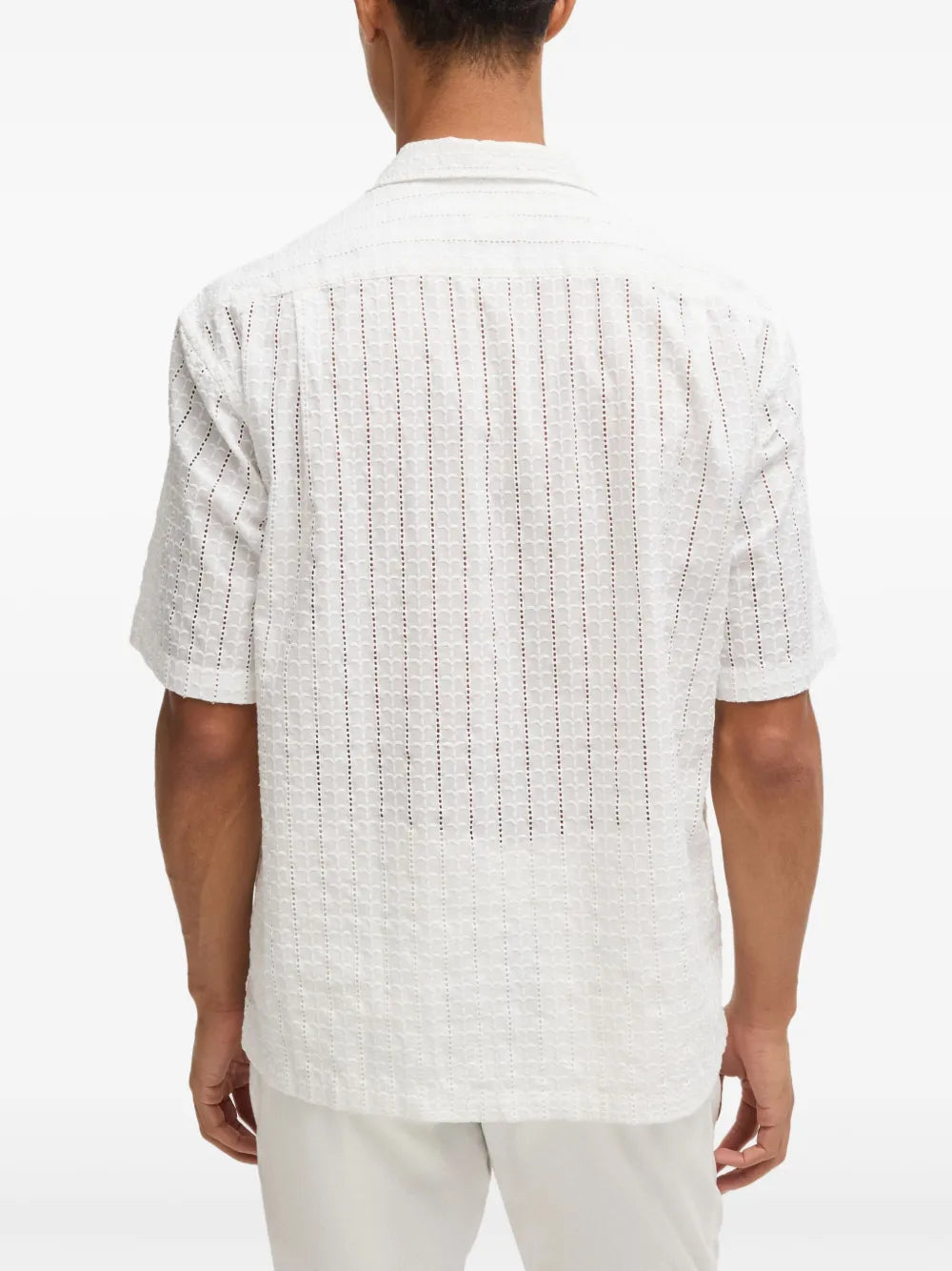 BOSS  broderie-anglaise shirt