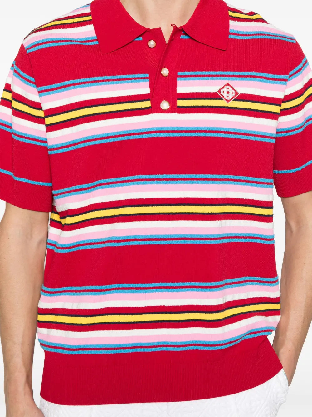 Casablanca striped polo shirt