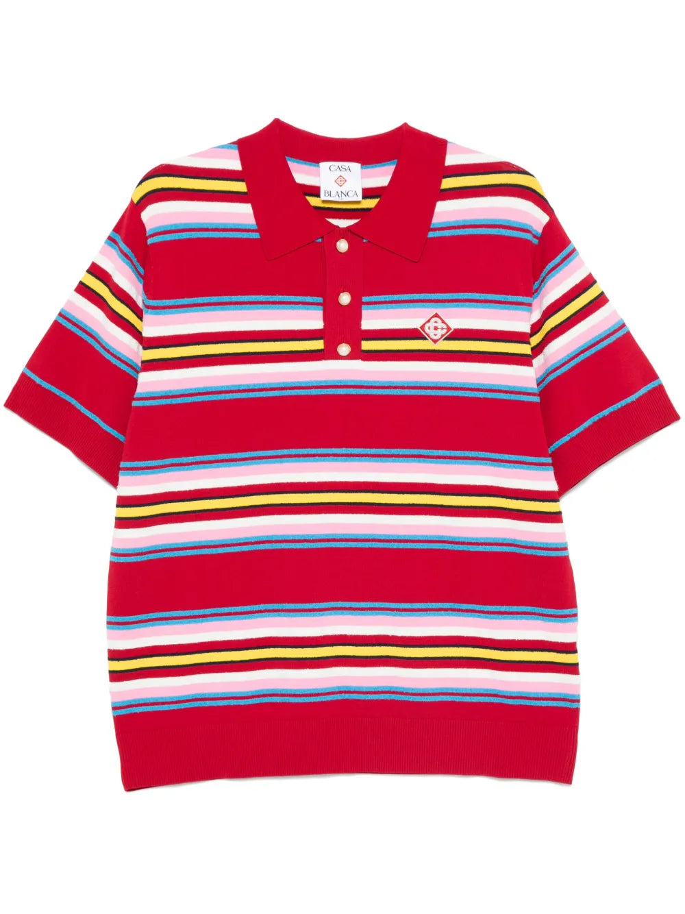 Casablanca  striped polo shirt