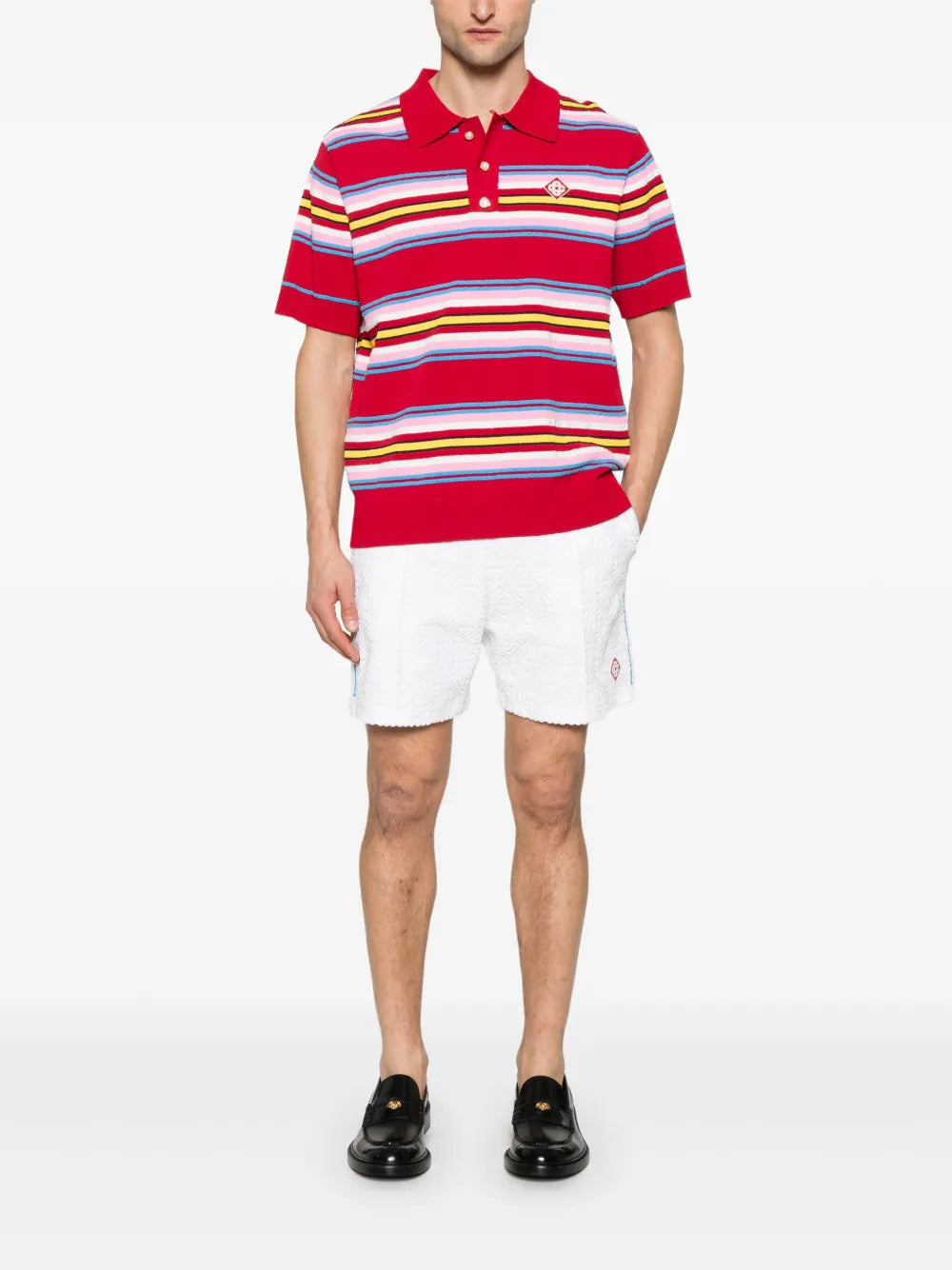 Casablanca striped polo shirt