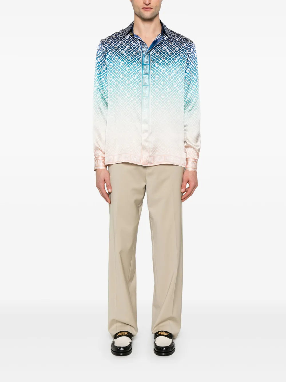 Casablanca jacquard gradient silk shirt
