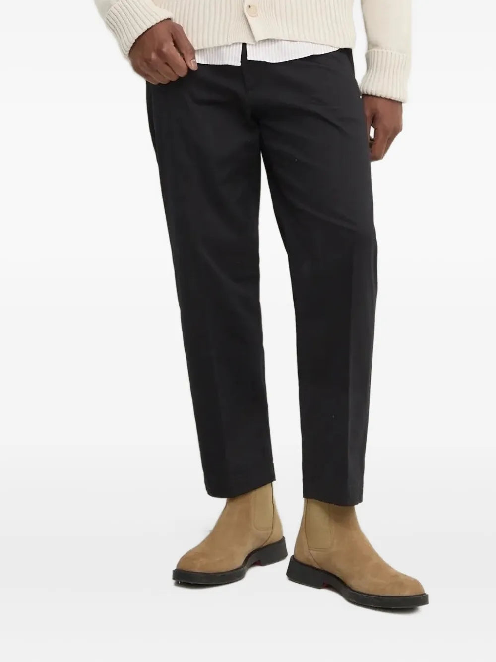 BOSS logo-embroidered trousers