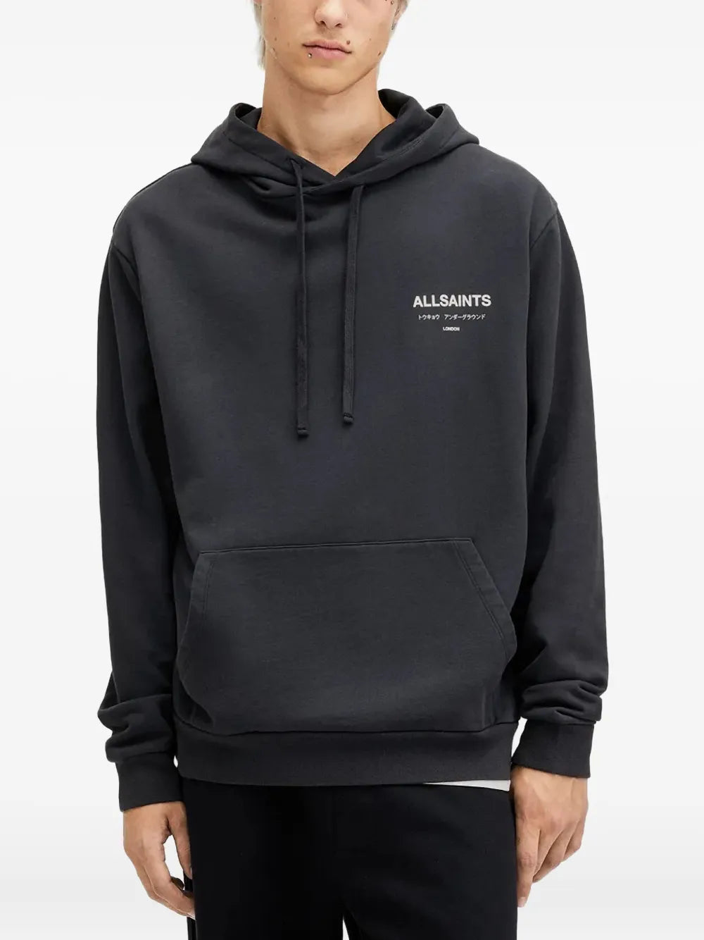 AllSaints  logo-print hoodie