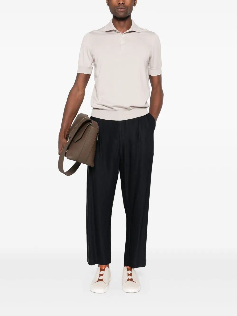 Brunello Cucinelli fine-knit polo shirt