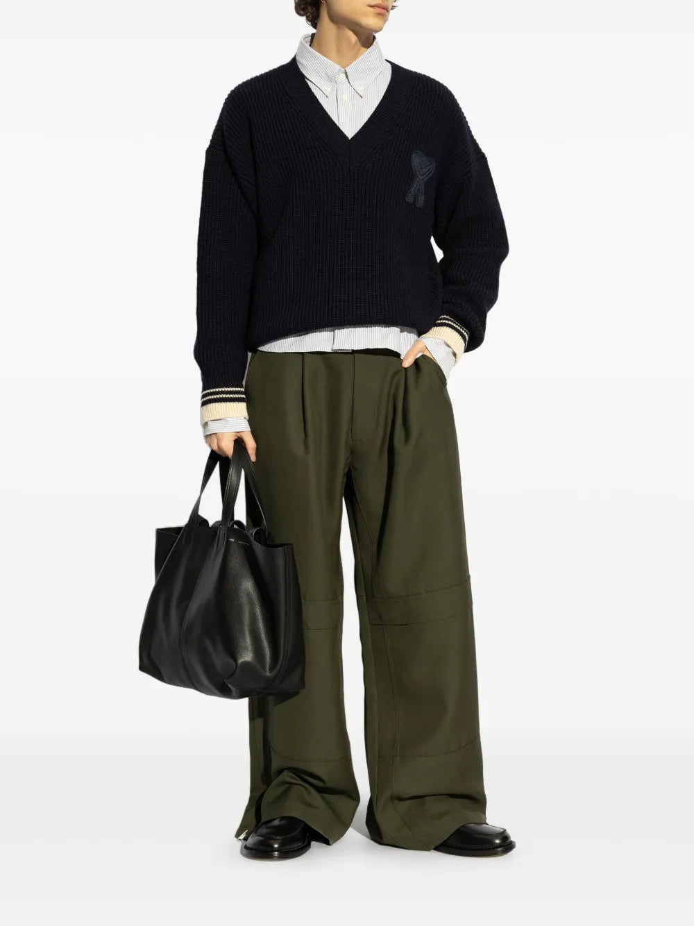 AMI Paris  striped cotton shirt