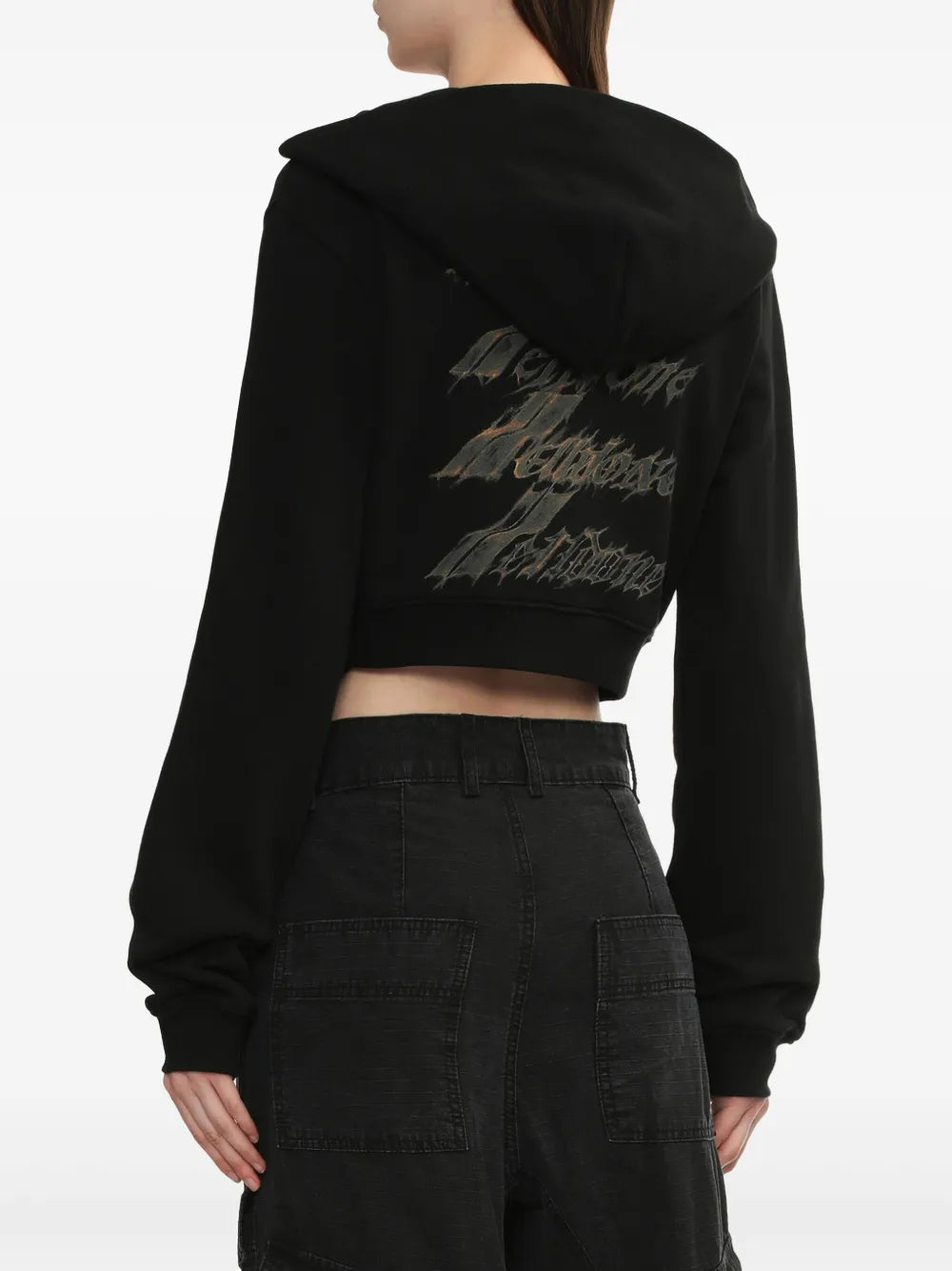 We11done  cotton zip-up hoodie