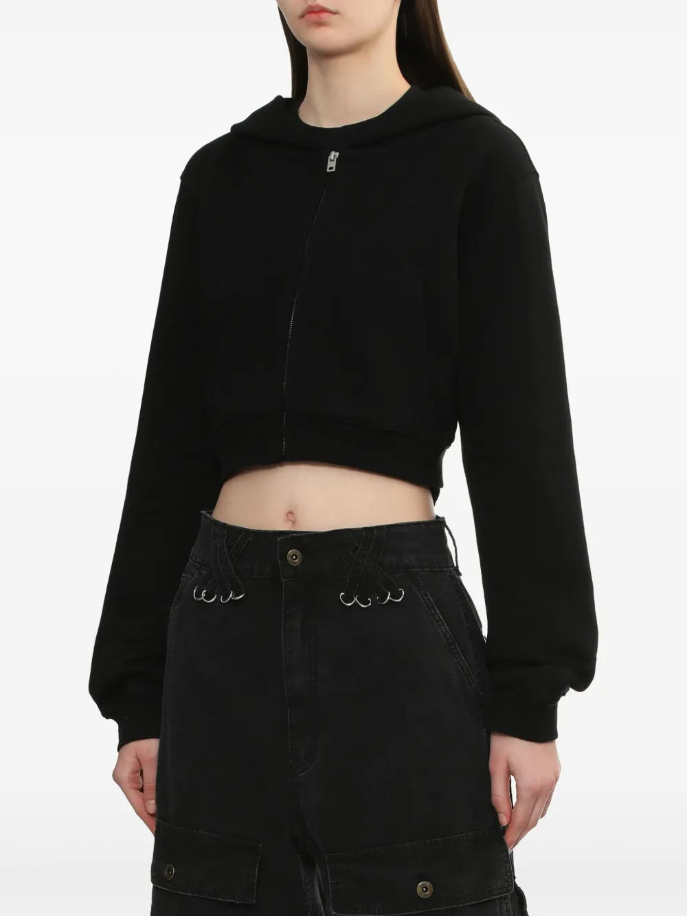We11done  cotton zip-up hoodie