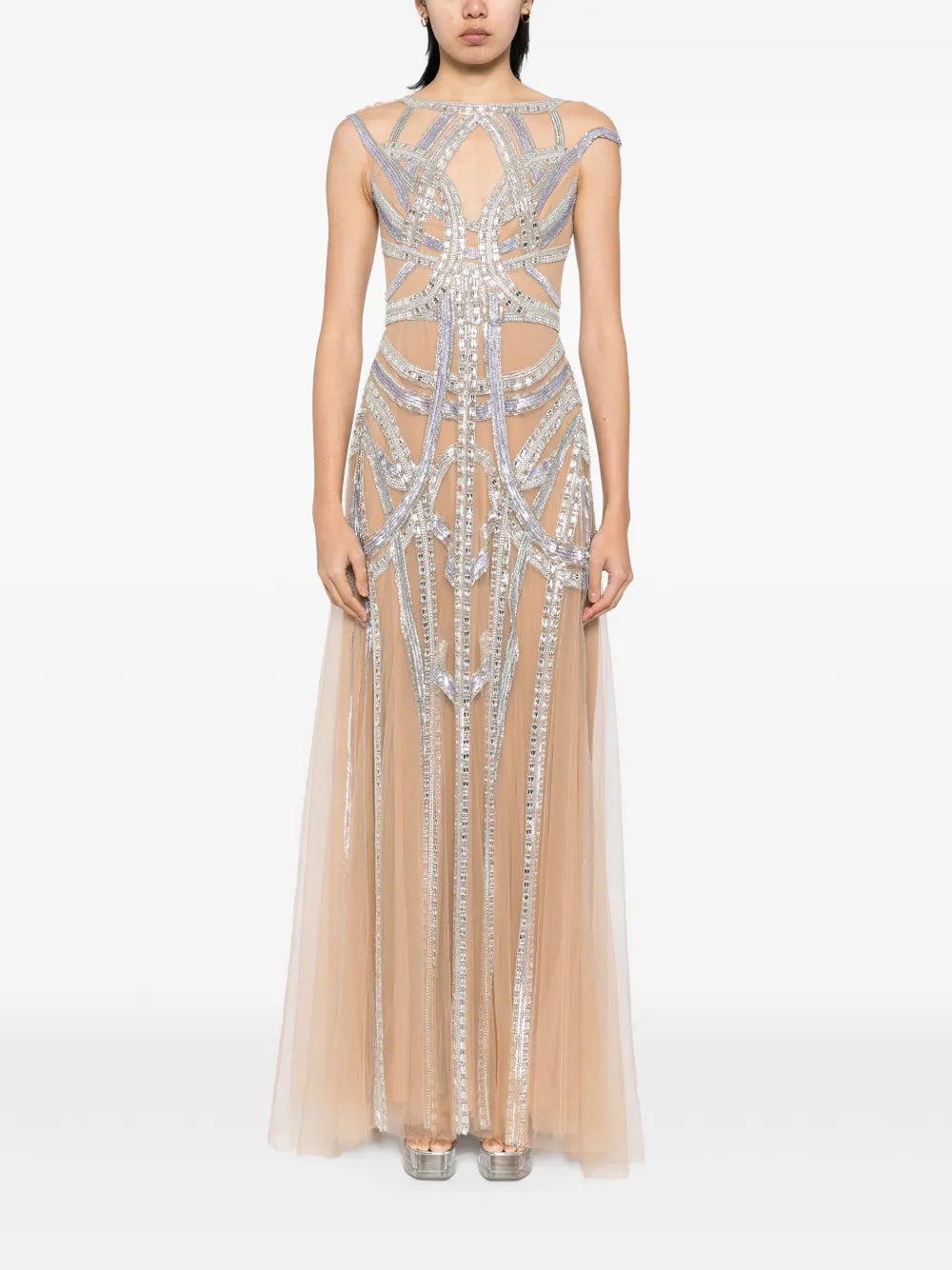 Zuhair Murad  roads-embroidered flared gown