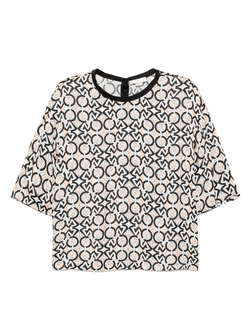 Zuhair Murad  subtitle-printed charmeuse T-shirt