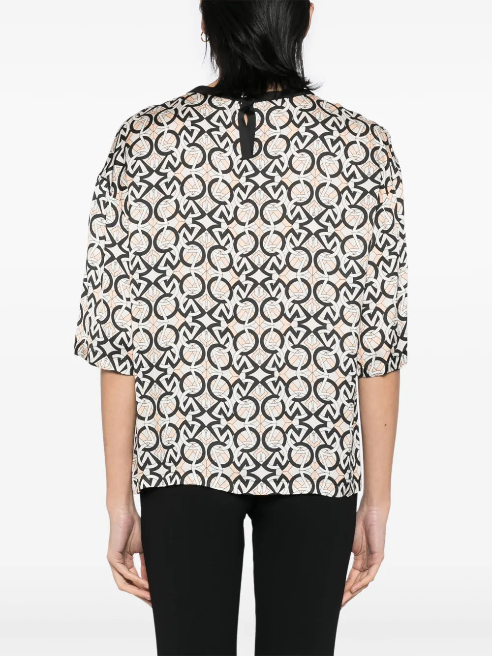 Zuhair Murad  subtitle-printed charmeuse T-shirt