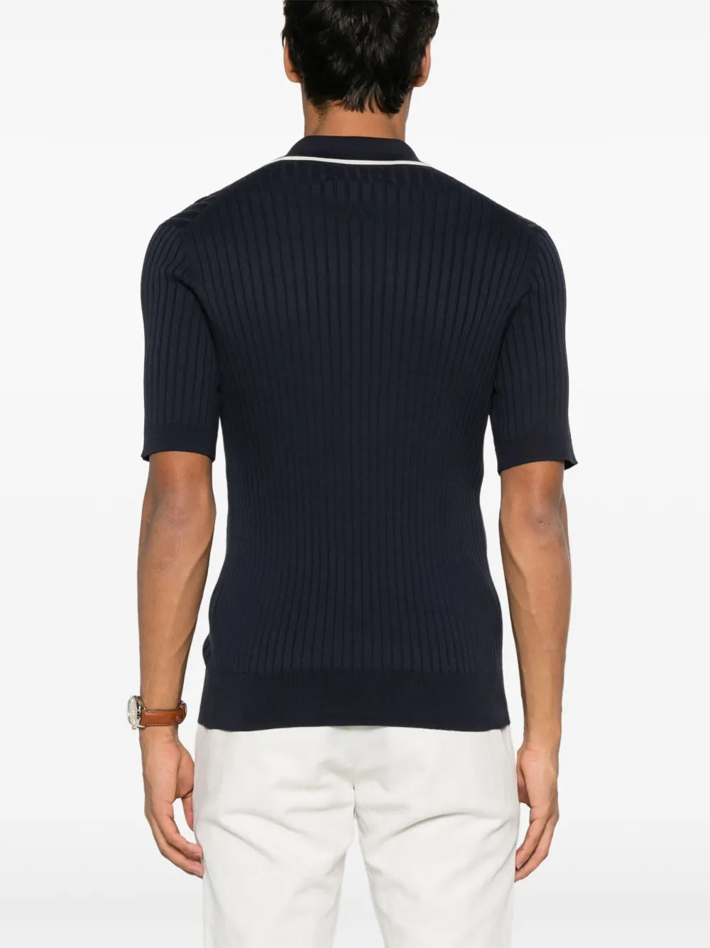Brunello Cucinelli  ribbed-knit polo shirt