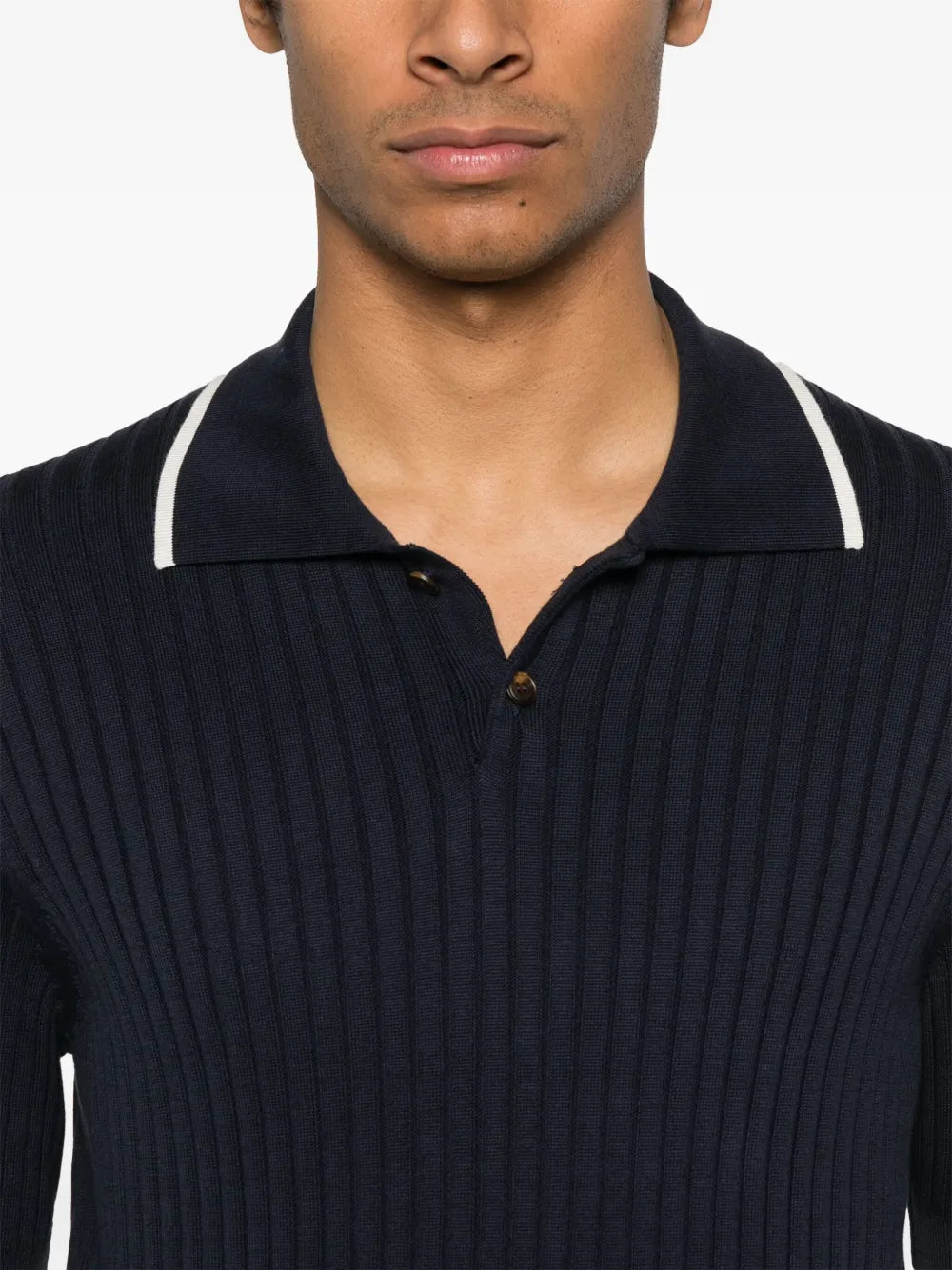 Brunello Cucinelli  ribbed-knit polo shirt