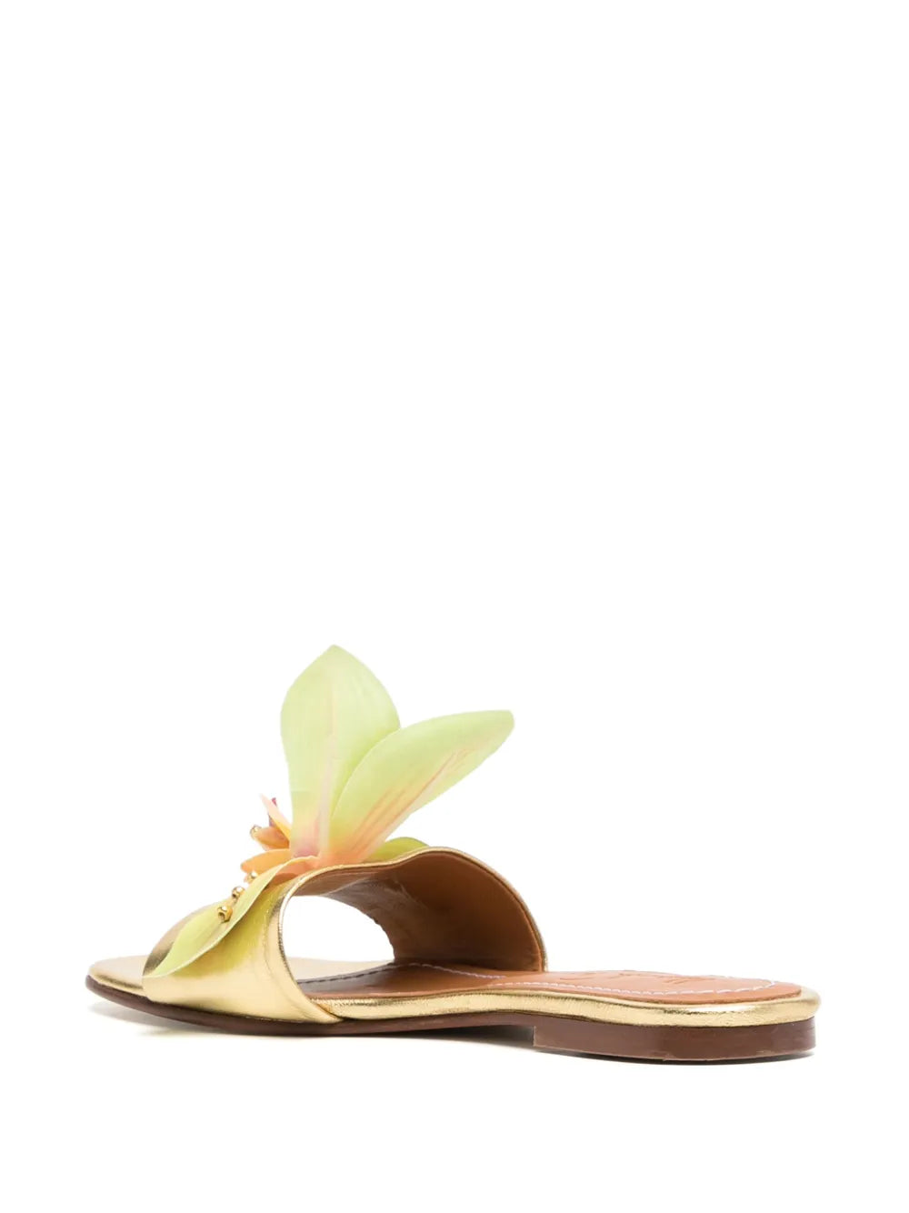 Alameda Turquesa  flower leather sandals