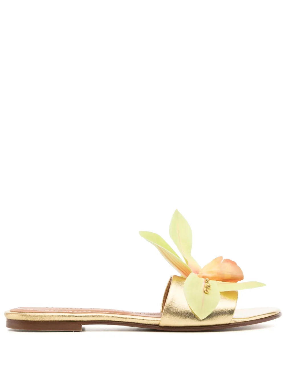 Alameda Turquesa  flower leather sandals