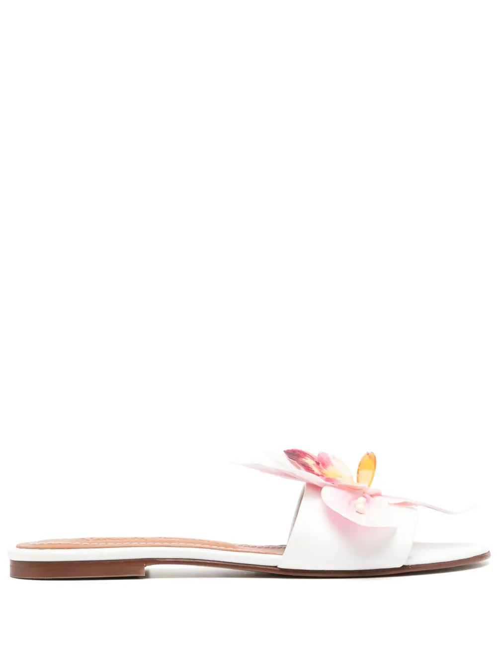 Alameda Turquesa  flower leather sandals