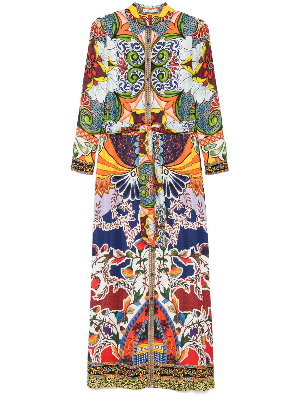 alice + olivia  maxi shirt dress