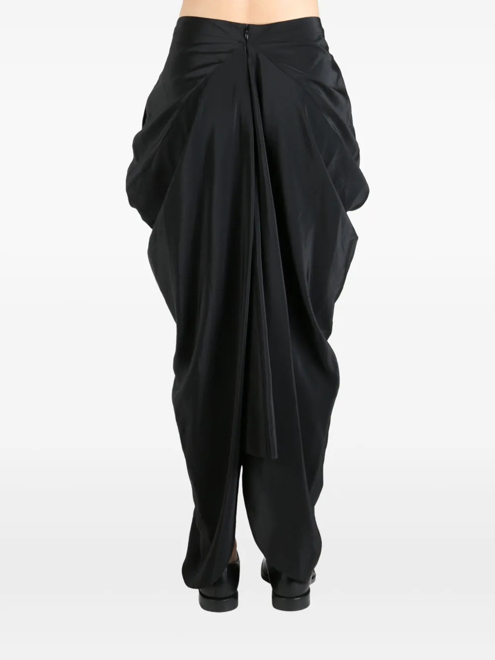 YANGKEHAN  silk draped maxi skirt