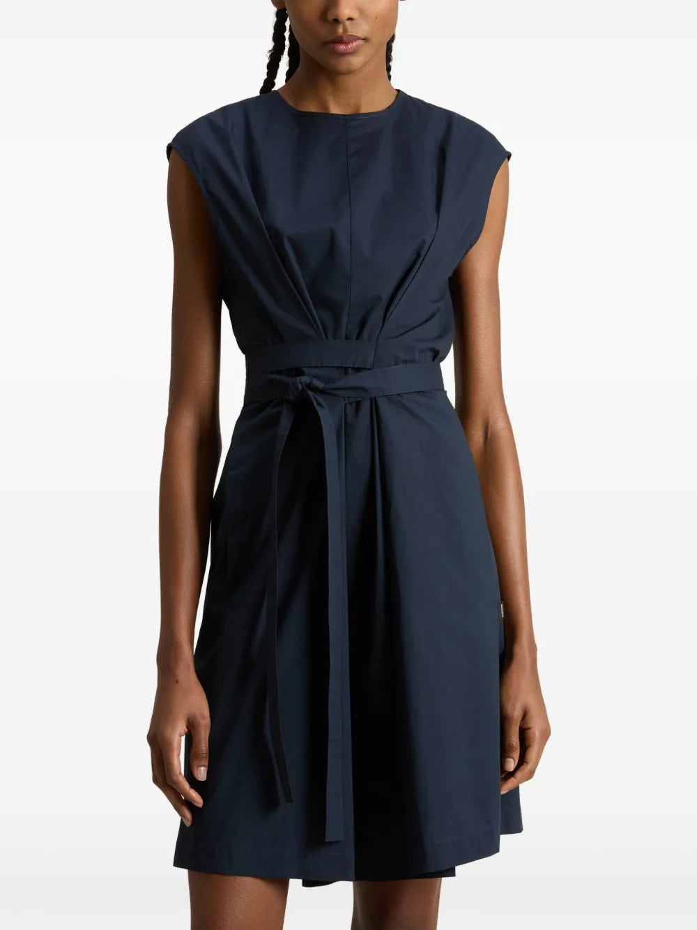 Woolrich poplin belted dress