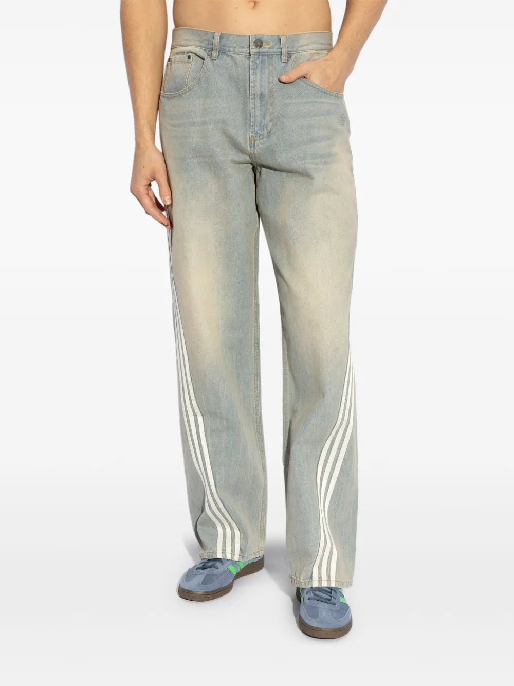 adidas  3-Stripes straight-leg jeans