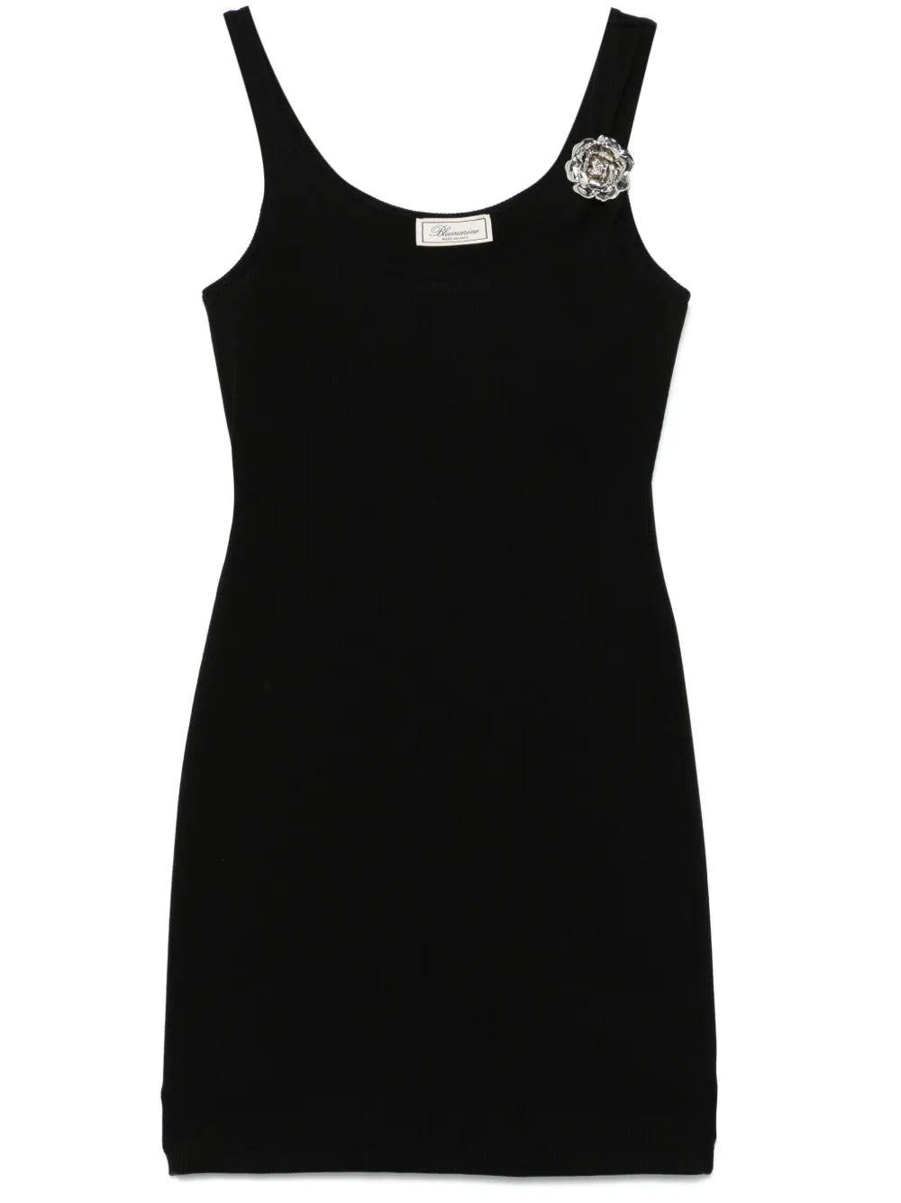 Blumarine  floral-brooch mini dress